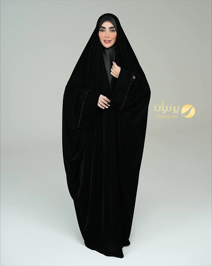 چادر عربی اشرافی مخمل ونوس ایتالیا تینا — تصویر ۲