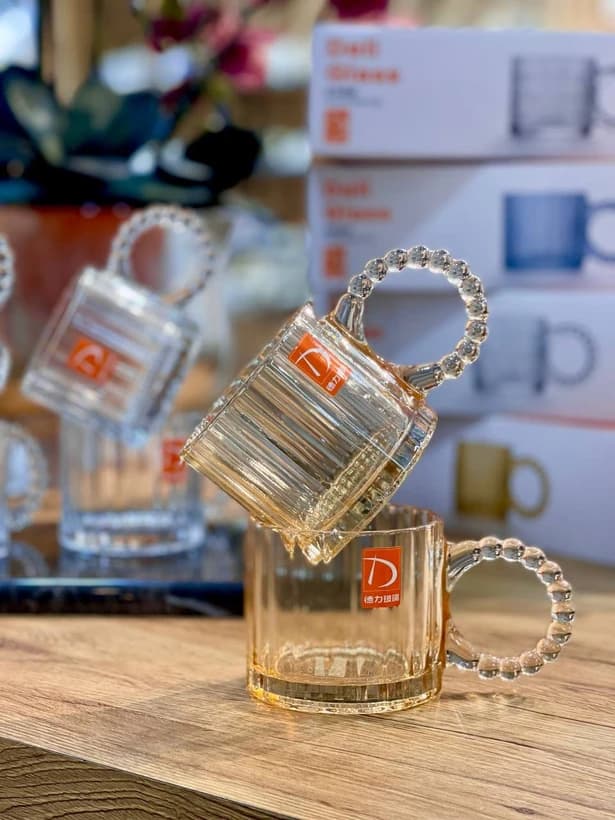 فنجان دسته مرواریدی دلی گلس DELI GLASS — تصویر ۵