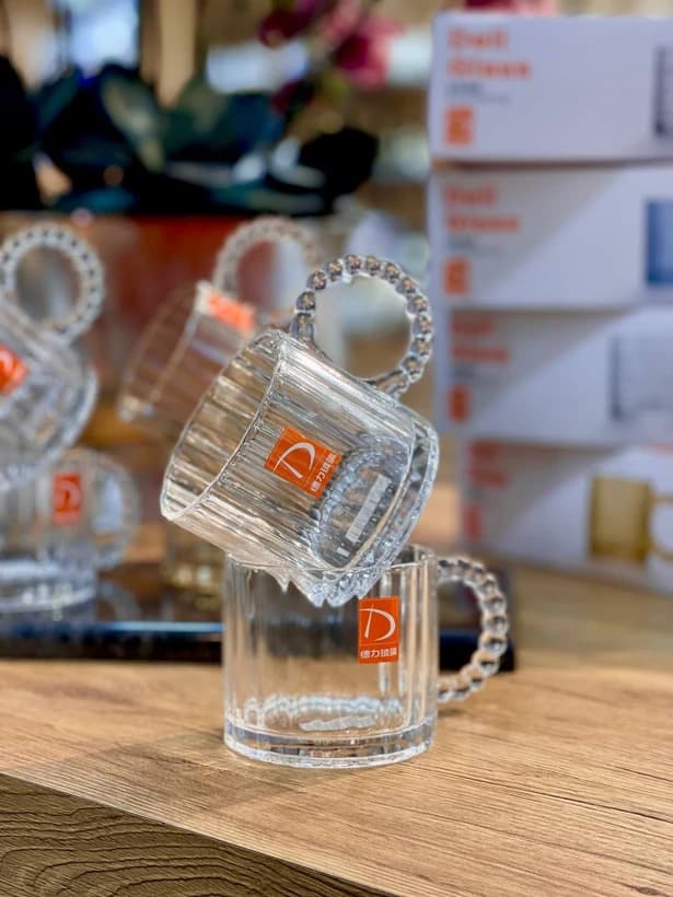 فنجان دسته مرواریدی دلی گلس DELI GLASS — تصویر ۴