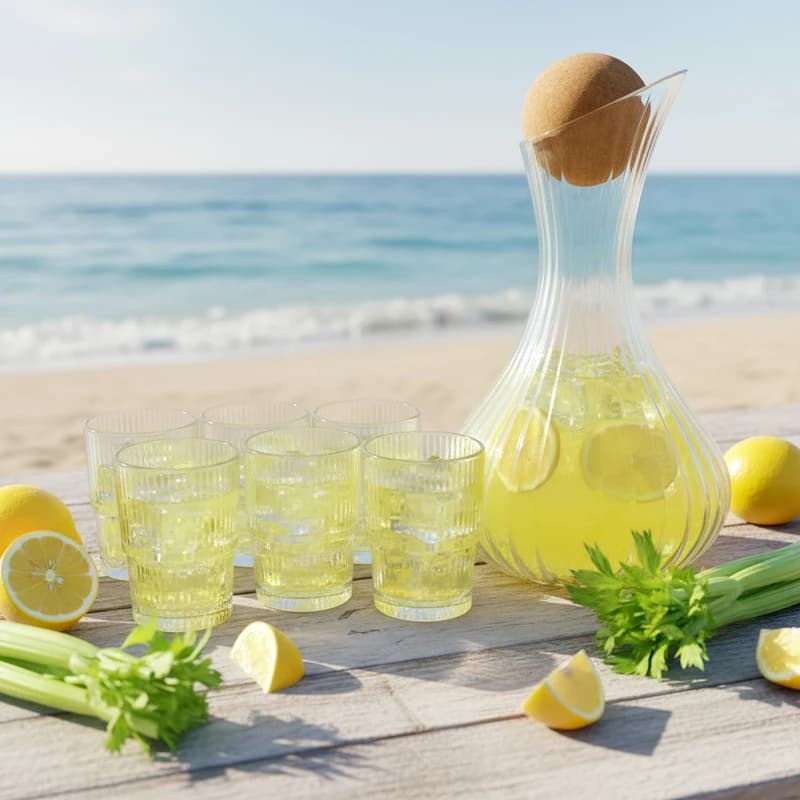 تنگ و نیم لیوان هفت پارچه DELI GLASS — تصویر ۲