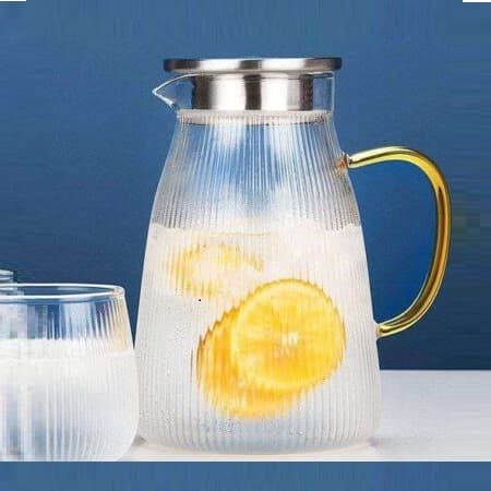 پارچ پیرکس دسته رنگی درب استیل AROW — تصویر ۲