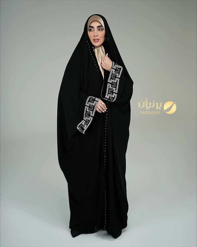 چادر عربی ویدا اشرافی جلو مخمل جواهردوزی الینا — تصویر ۲