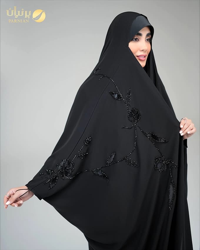 چادر عربی جده ویدا جواهر دوزی ترنج — تصویر ۳