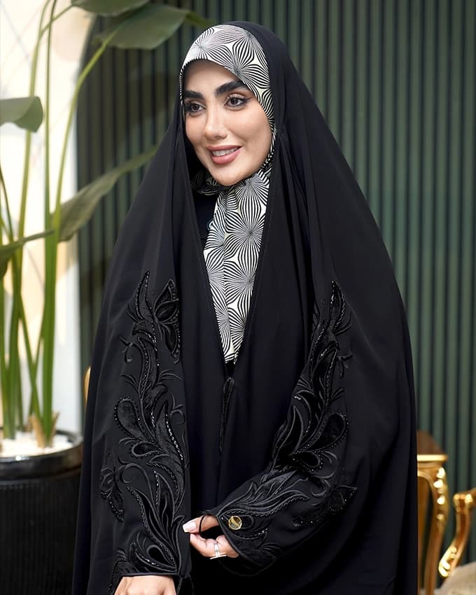 چادر عربی جده بولگاری گلدوزی پری