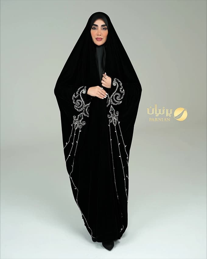 چادر عربی مخمل جده جواهردوزی گوهرشاد vip