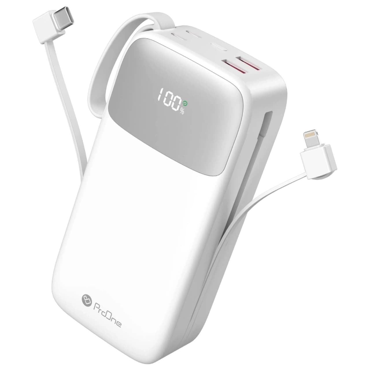 پاوربانک PD و فست شارژ ProOne 30000mAh مدل Volto 30 PPB5304 22.5W – سفید