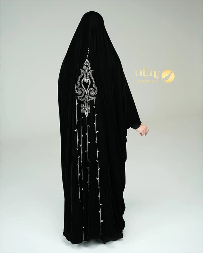 چادر عربی جده مخمل ونوس ایتالیا گوهرشاد — تصویر ۲
