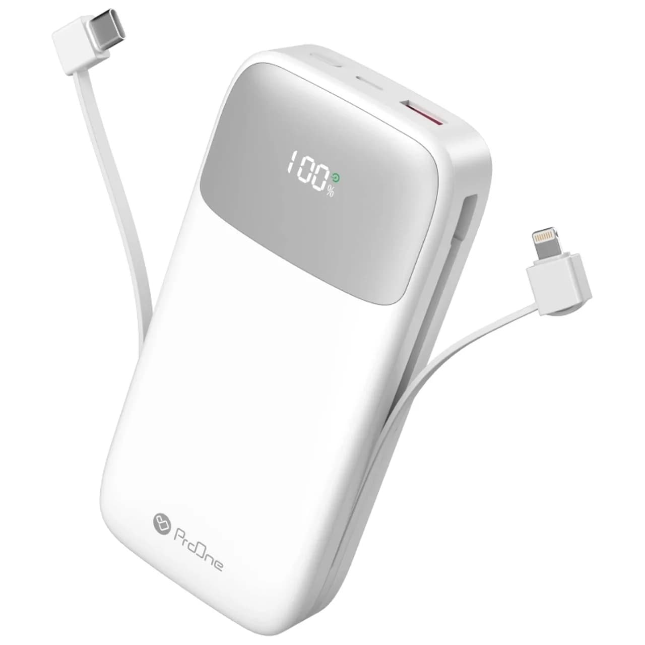 پاوربانک PD و فست شارژ ProOne 20000mAh مدل Volto 20 PPB5213 22.5W – سفید — تصویر ۹