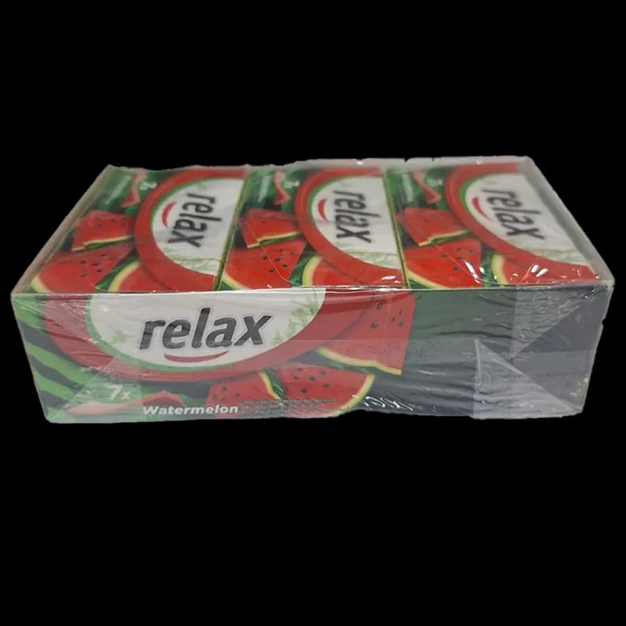 آدامس ریلکس relax مدل استیکی طعم هندوانه بسته 7 عددی باکس 21 تایی — تصویر ۳