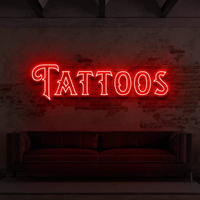 تابلو نئون طرح نوشته tattoo کد 092 — تصویر ۷