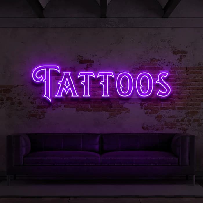تابلو نئون طرح نوشته tattoo کد 092 — تصویر ۵