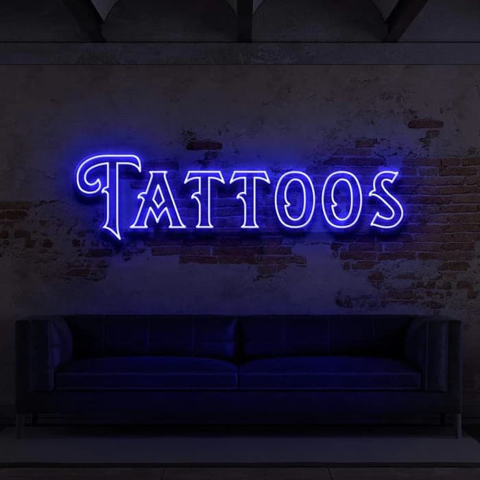 تابلو نئون طرح نوشته tattoo کد 092 — تصویر ۴