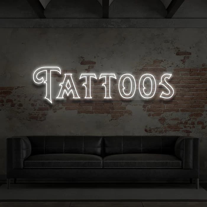 تابلو نئون طرح نوشته tattoo کد 092 — تصویر ۶