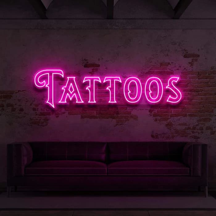 تابلو نئون طرح نوشته tattoo کد 092