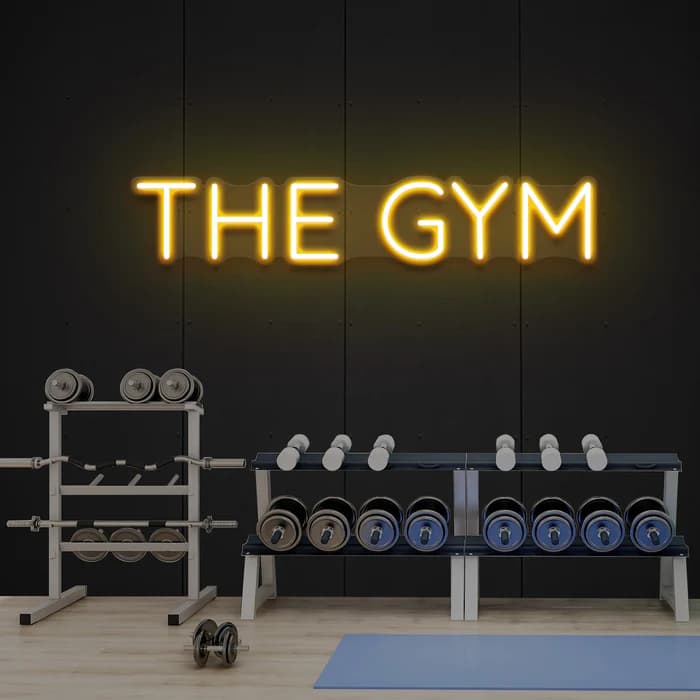 تابلو نئون طرح نوشته THE GYM کد091