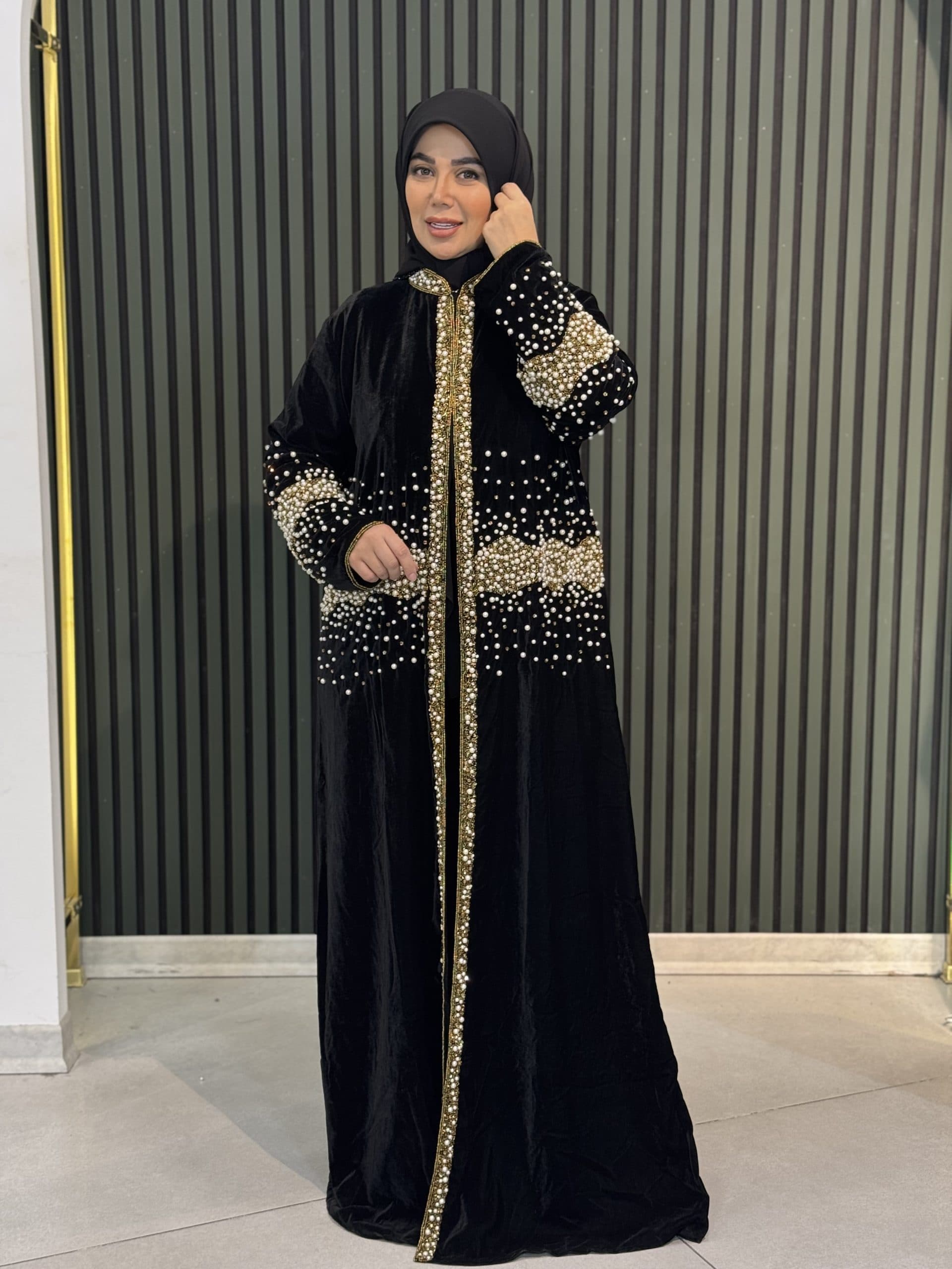مانتو مخمل ونوس جواهر دوزی vip