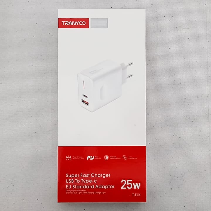 سری شارژر 25 وات سوپر فست Pd – usb ترانیو مدل Tranyoo T-Eu6