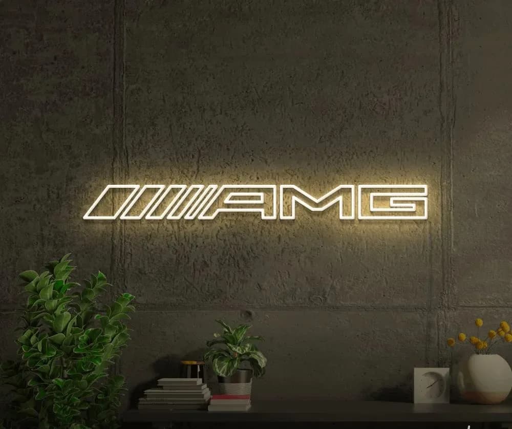 تابلو نئون طرح لوگو AMG کد 069