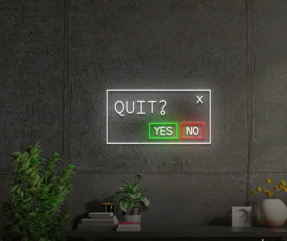 تابلو نئون طرح quit کد 062