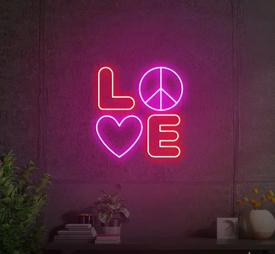 تابلو نئون طرح LOVE کد051