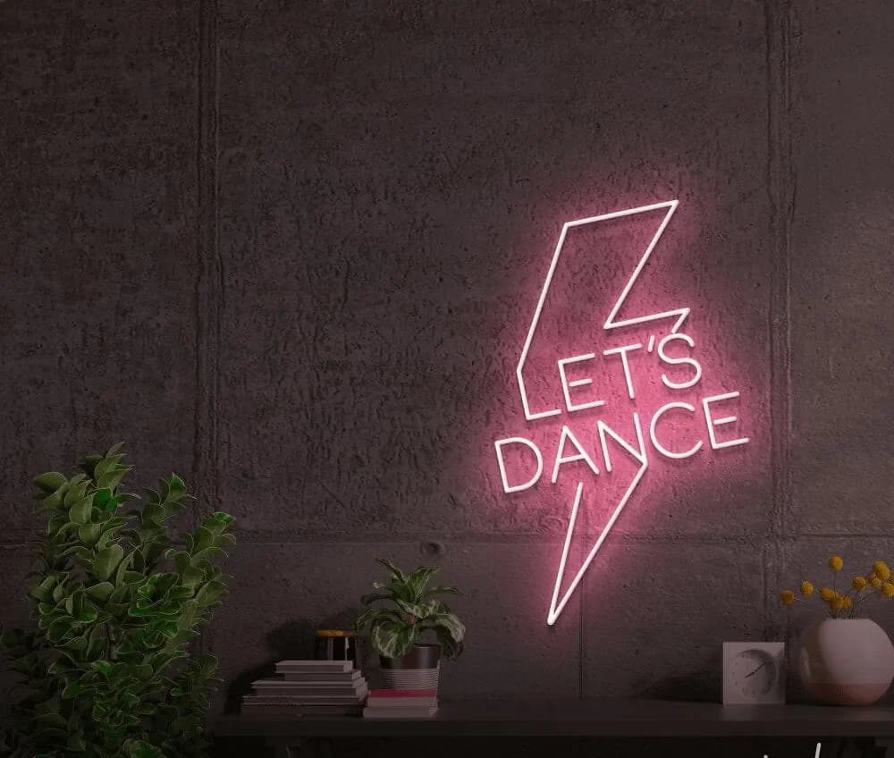 تابلو نئون طرح نوشته ” let’s dance “کد 049 — تصویر ۵