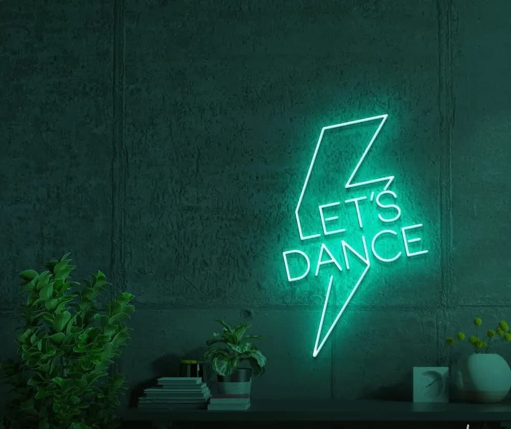 تابلو نئون طرح نوشته ” let’s dance “کد 049 — تصویر ۴