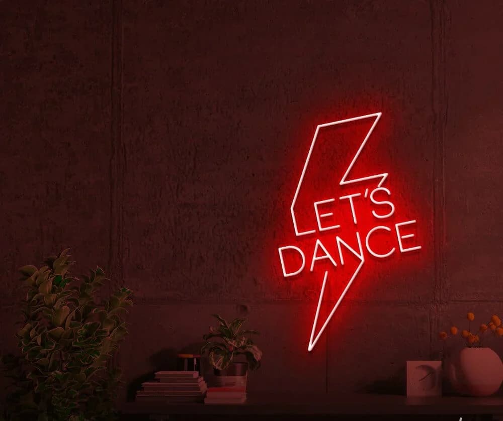 تابلو نئون طرح نوشته ” let’s dance “کد 049