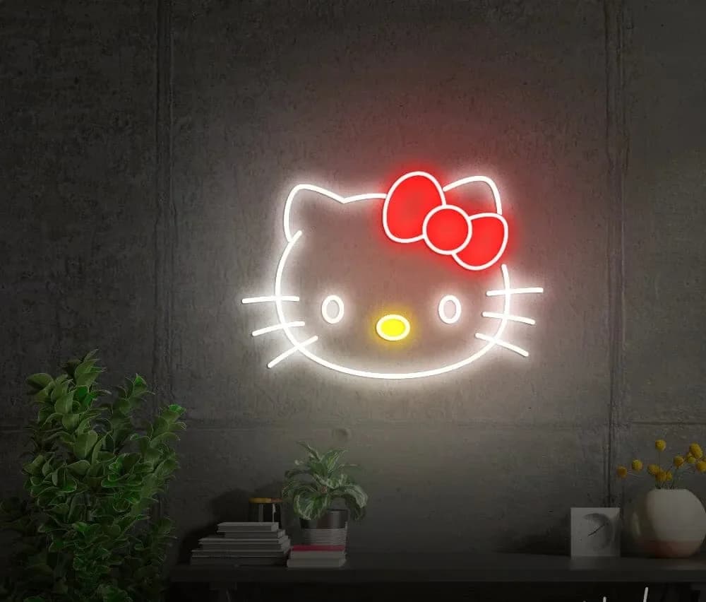 تابلو نئون طرح hello kitty کد 048 — تصویر ۲