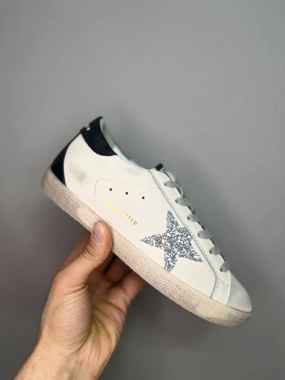 گلدن گوس سوپر استار سفید | Golden Goose Super Star White Glitter Star — تصویر ۲
