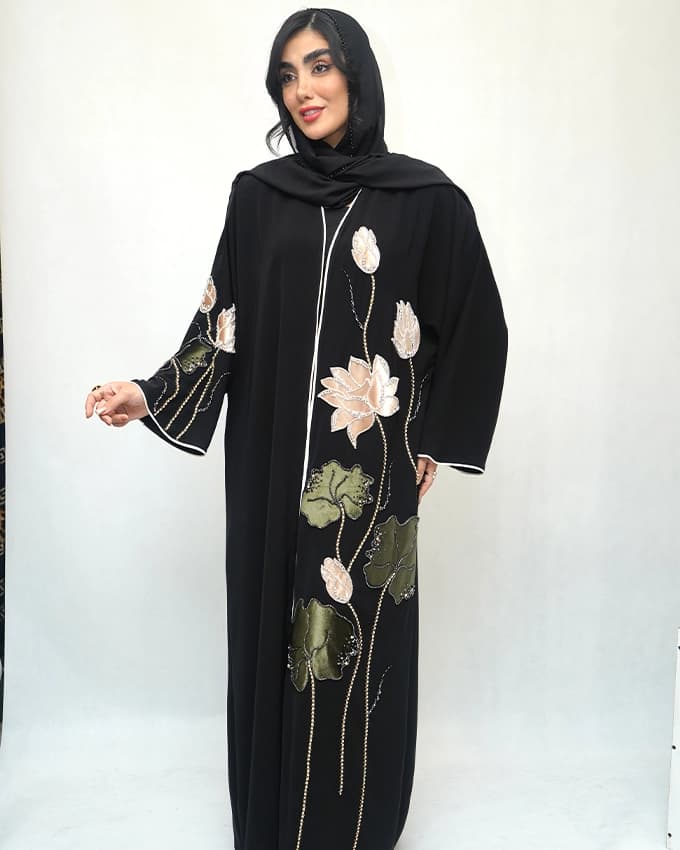 مانتو عبایی مغزی دوزی ویدا رستا — تصویر ۲