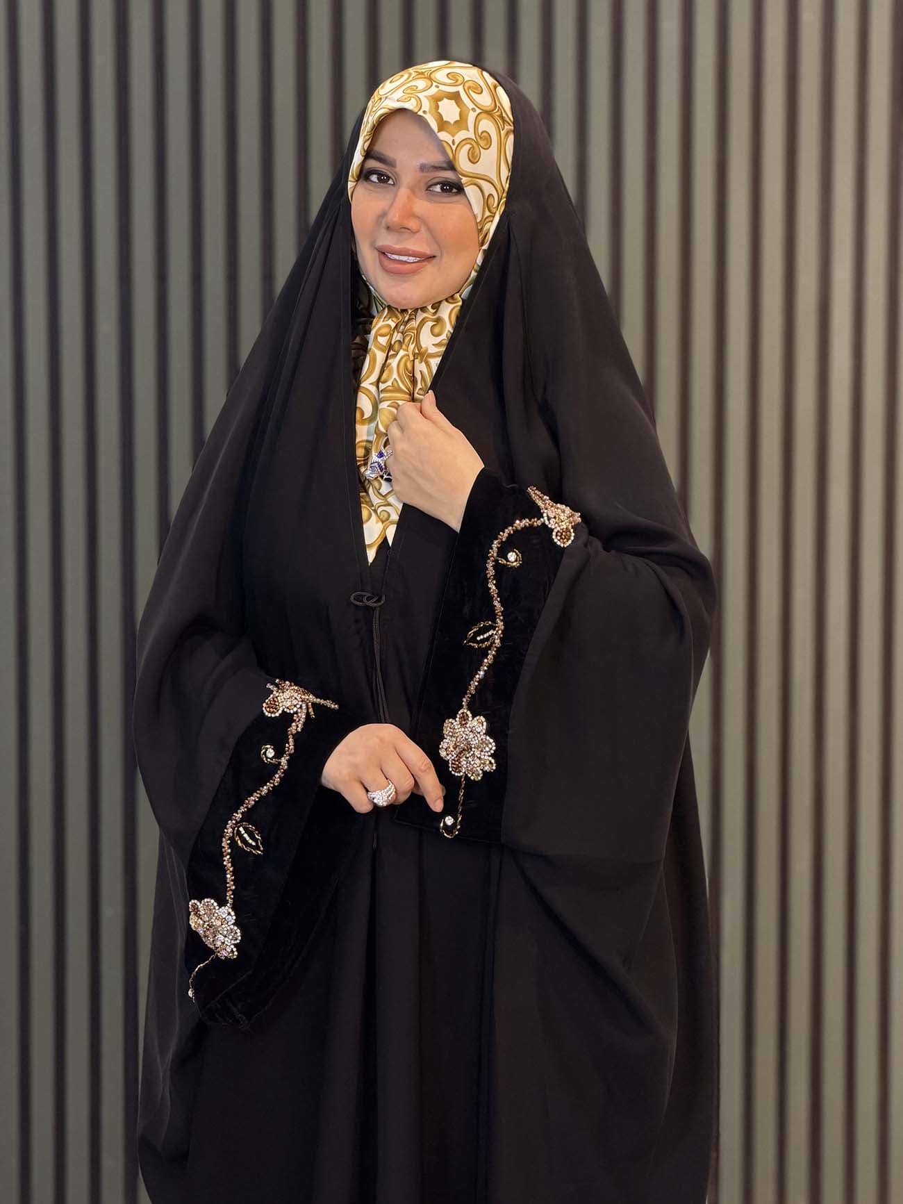 چادر بولگاری عربی مچ اشرافی زنبق طلایی