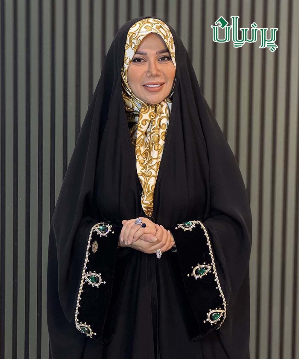 چادر بولگاری عربی مچ اشرافی خرم سبز — تصویر ۲