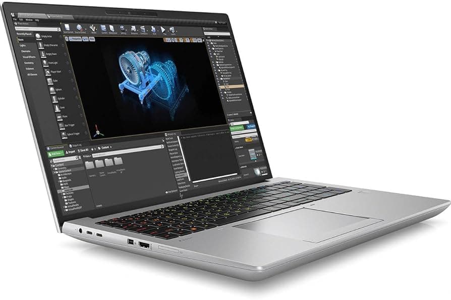 HP ZBOOK FURY 16 G9 | INTEL CORE I7- 13850HX | NVIDIA GEFORCE RTX 3500 ADA Dedicated | 12GB Graphics | 16GB RAM | No HDD | 1TB SSD | 16 INCH WUXGA IPS | استوک | کد1/9 — تصویر ۲