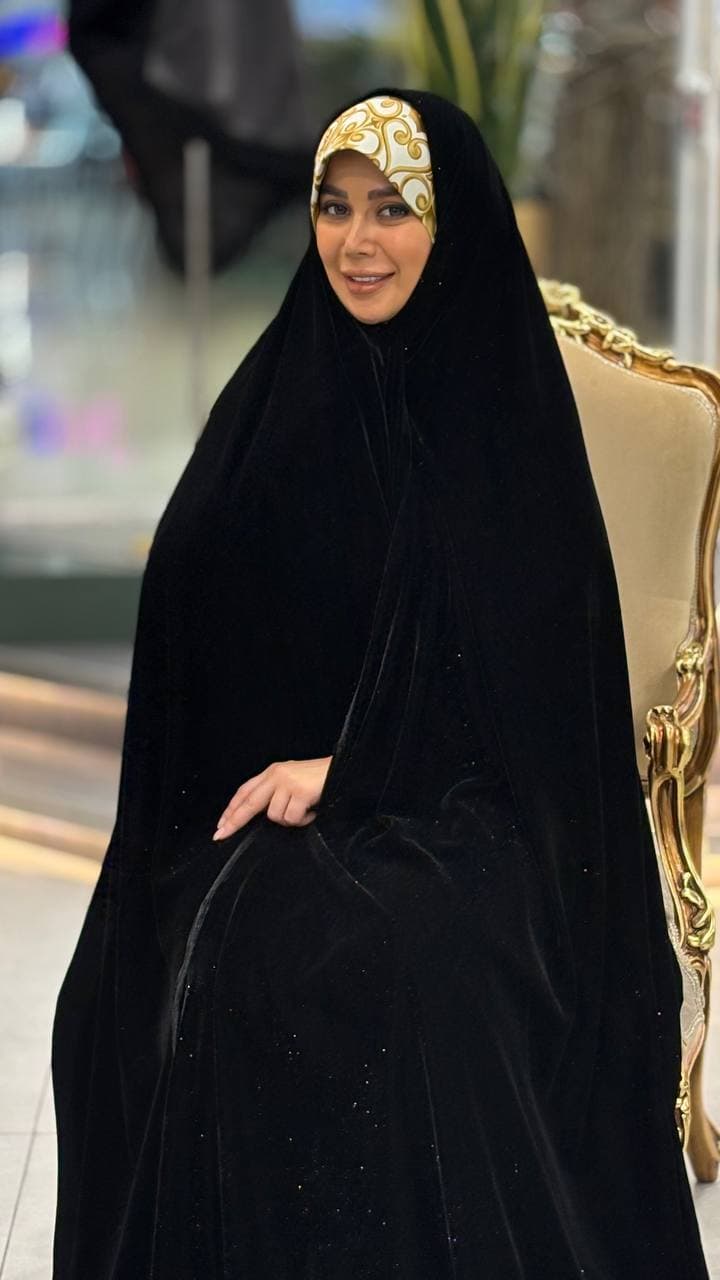 چادر ایرانی مخمل ونوس ایتالیا شاین(دوخته شده)