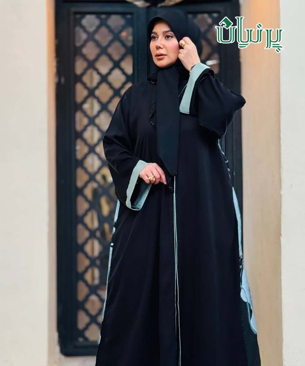 مانتو اماراتی حریر کتایون — تصویر ۴