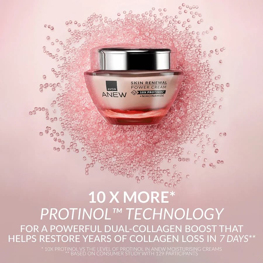 کرم پروتینول پاور 10X آون AVON ضد پیری پوست حجم 50 میل — تصویر ۳