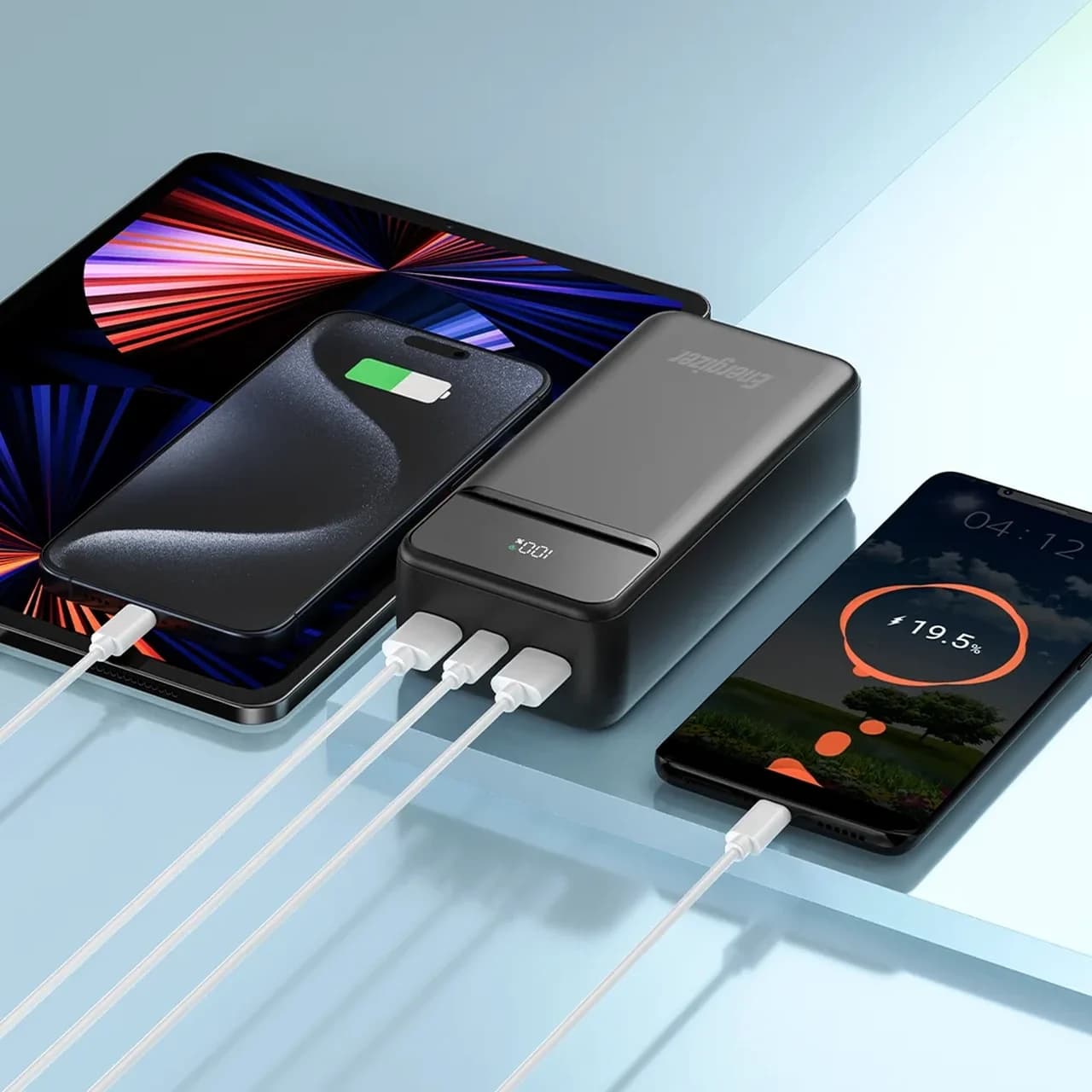 پاوربانک PD و فست شارژ Energizer 22.5W 30000mAh مدل UE30089PQ – مشکی (گارانتی متین) — تصویر ۷