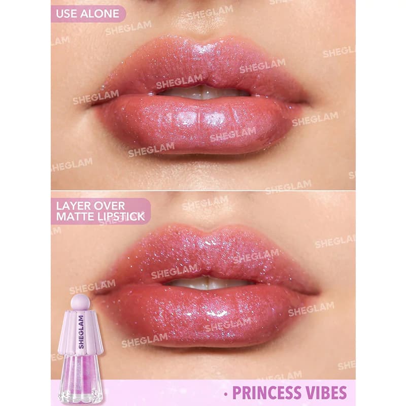 روغن و برق لب شیگلم مدل PRINCESS VIBES وزن 5 گرم — تصویر ۵