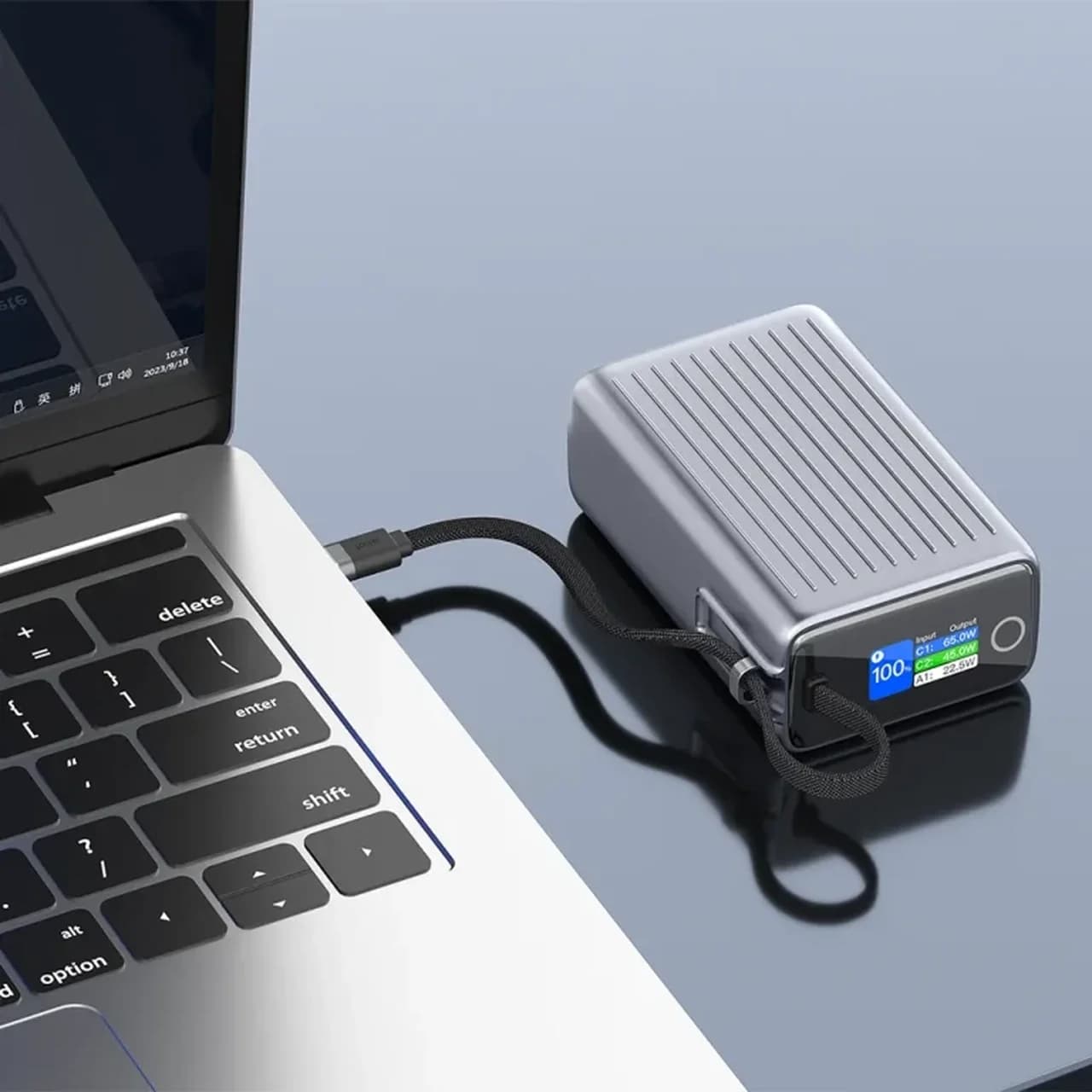 پاوربانک PD و فست شارژ Energizer 100W 25000mAh مدل XP25001PD – خاکستری (گارانتی متین) — تصویر ۹