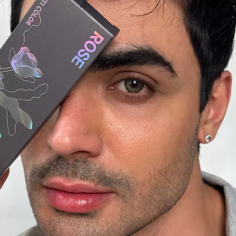 لنز رنگی رز مدل ارکید گرین (Rose Orchid Green) — تصویر ۳