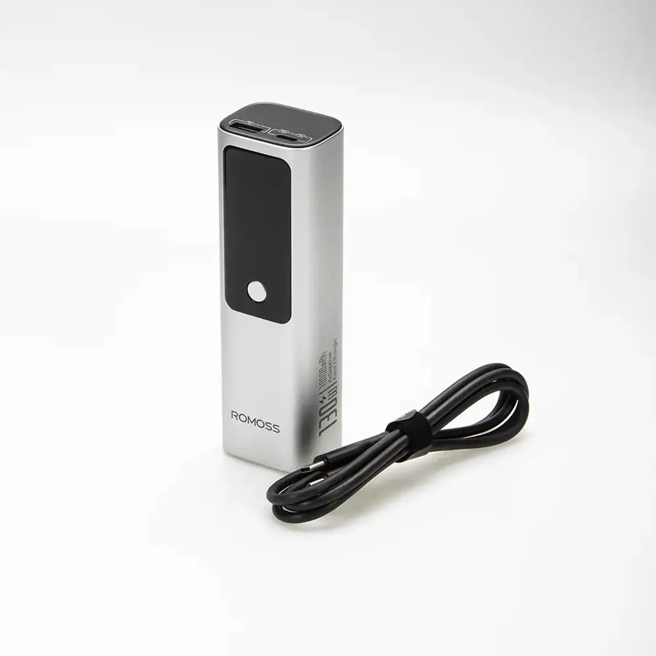 پاوربانک PD و فست شارژ Romoss 130W 10000mAh مدل PPU10-128-S533H – خاکستری (گارانتی متین) — تصویر ۴