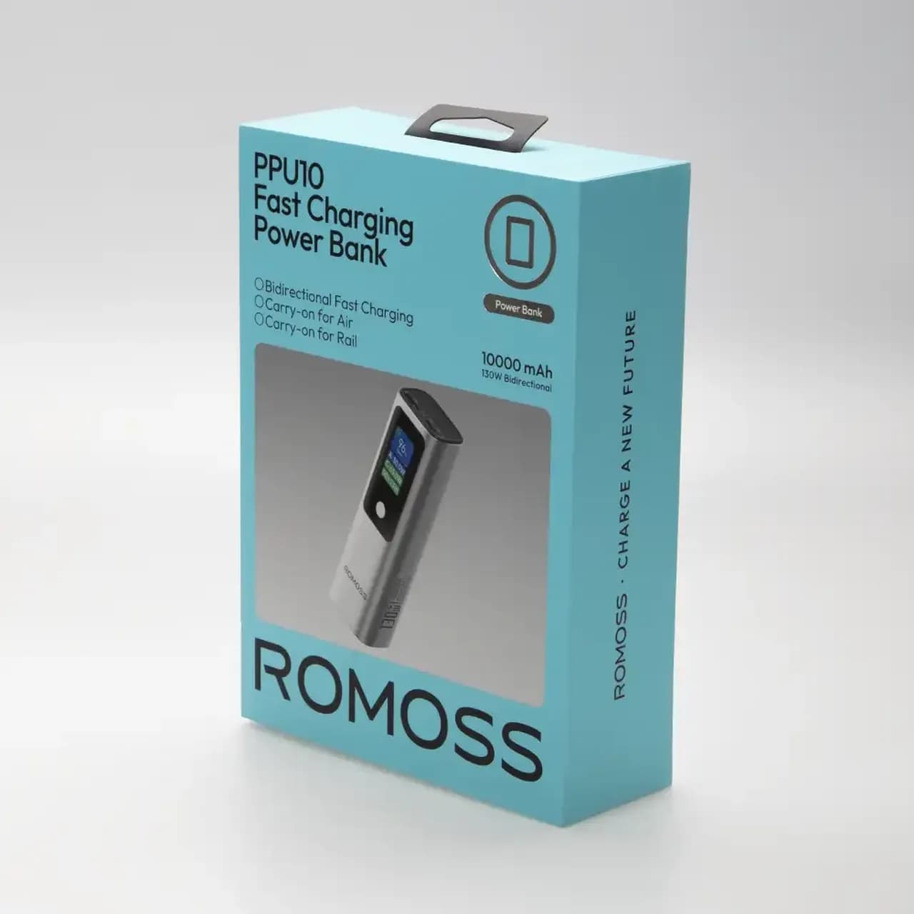 پاوربانک PD و فست شارژ Romoss 130W 10000mAh مدل PPU10-128-S533H – خاکستری (گارانتی متین) — تصویر ۵