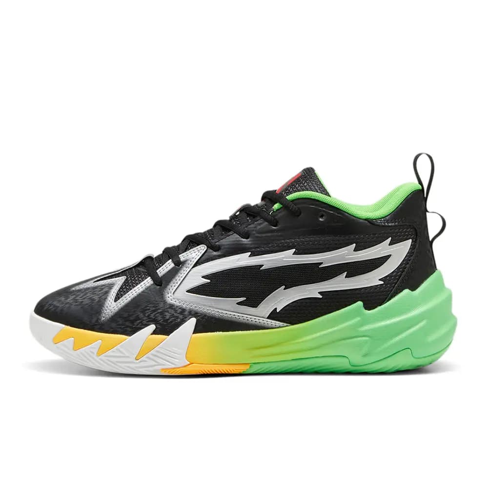 کتونی بسکتبال Puma Scoot Zero پوما اسکوت زیرو Black-Fluo Green — تصویر ۲