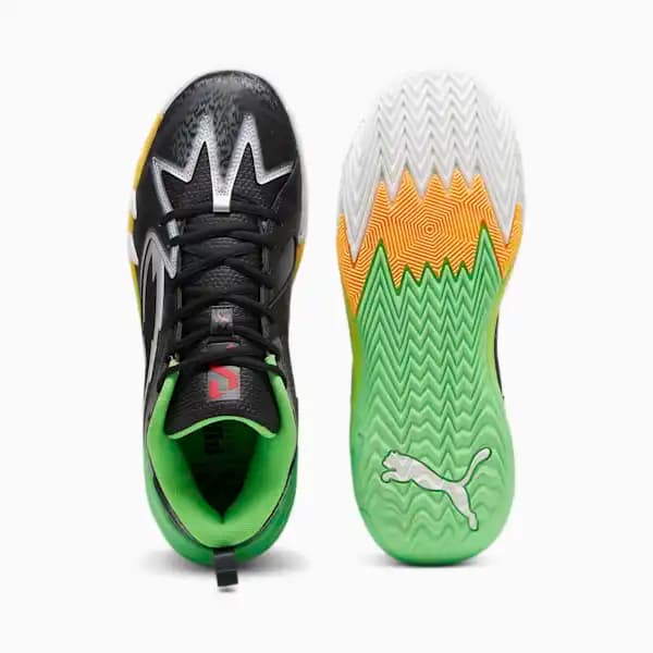 کتونی بسکتبال Puma Scoot Zero پوما اسکوت زیرو Black-Fluo Green — تصویر ۶