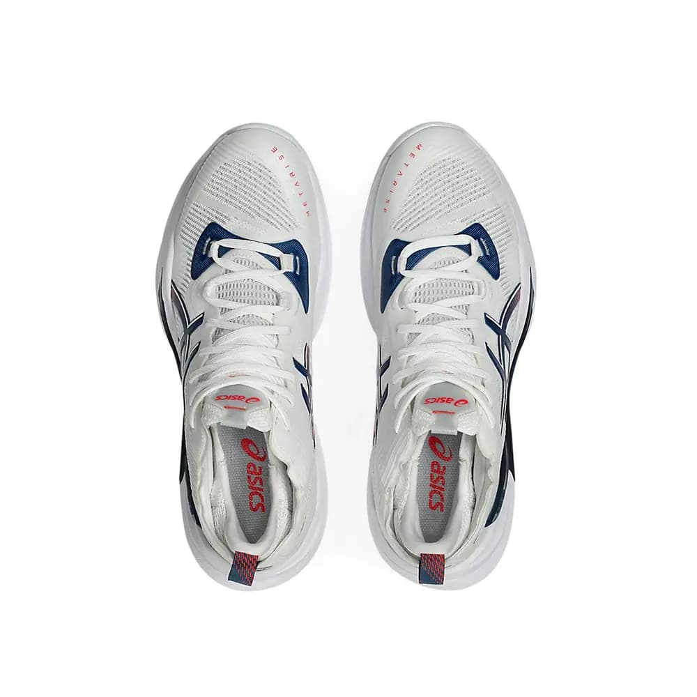 کتونی والیبال 2 Asics Metarise Paris اسیکس متارایز پاریس 2 رنگ سفید سرمه‌ای — تصویر ۵