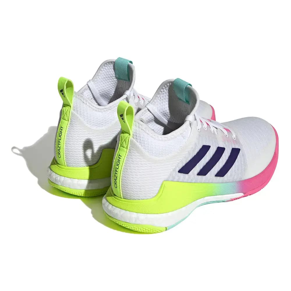کتونی والیبال Adidas Crazyflight Mid آدیداس کریزی فلایت مید رنگ سفید، رنگارنگ — تصویر ۵