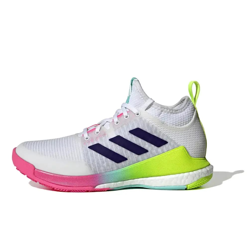 کتونی والیبال Adidas Crazyflight Mid آدیداس کریزی فلایت مید رنگ سفید، رنگارنگ — تصویر ۲