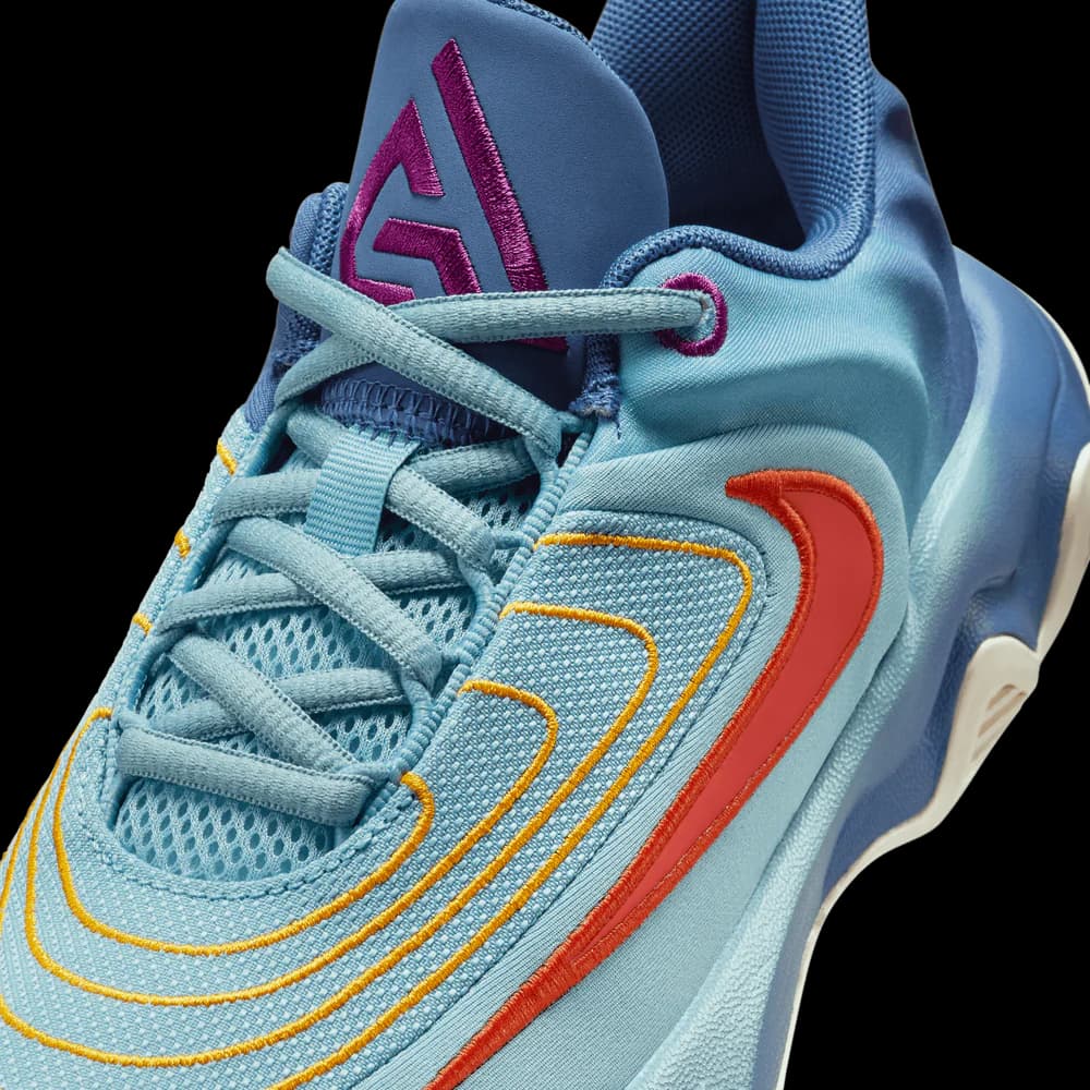کتونی بسکتبال Nike Giannis Immortality 4 نایک جیانیس ایمورتالیتی 4 رنگ آبی نارنجی — تصویر ۶