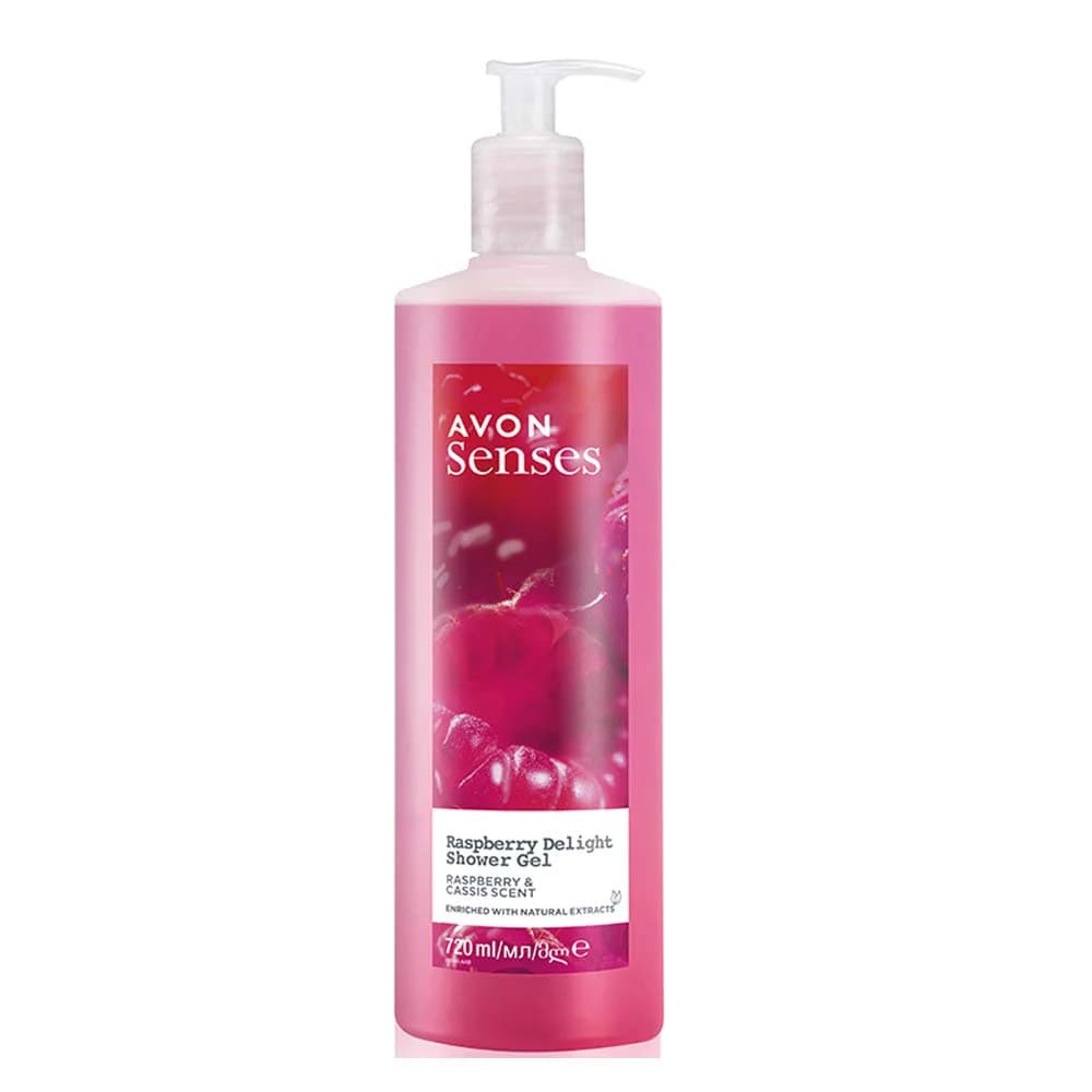 ژل دوش (Shower Gel) رایحه تمشک و انگور فرنگی سیاه اون AVON حجم 720 میل