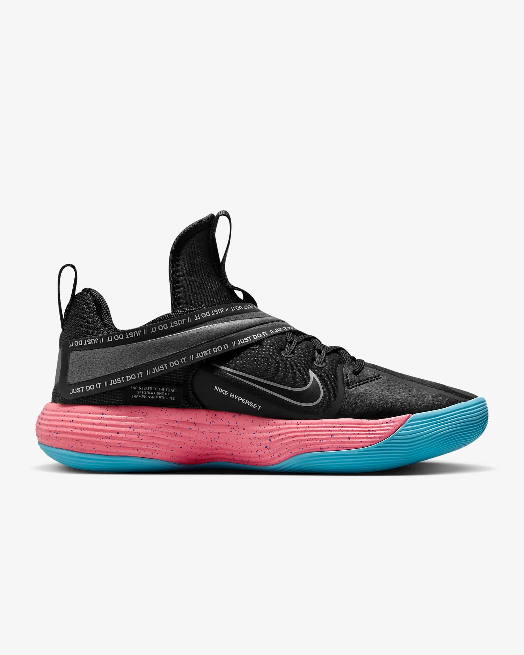 کتونی والیبال Nike HyperSet 1 نایک هایپرست 1 رنگ مشکی صورتی آبی — تصویر ۴
